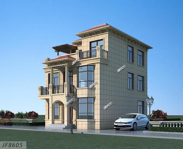 占地95㎡的3層別墅設(shè)計(jì)圖，開(kāi)春就建一棟，搶個(gè)好彩頭