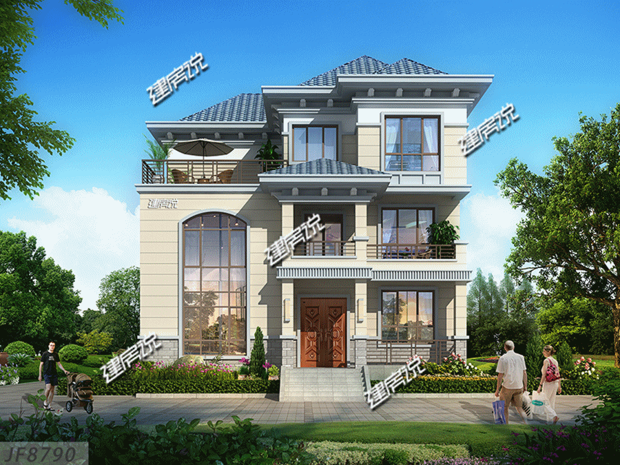 3層實用別墅設(shè)計圖，老家建新房，我強烈推薦這款！