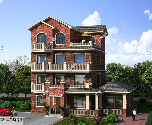 15X12米4層農(nóng)村別墅設計圖，可實現(xiàn)隔代居住，三世同堂不是夢