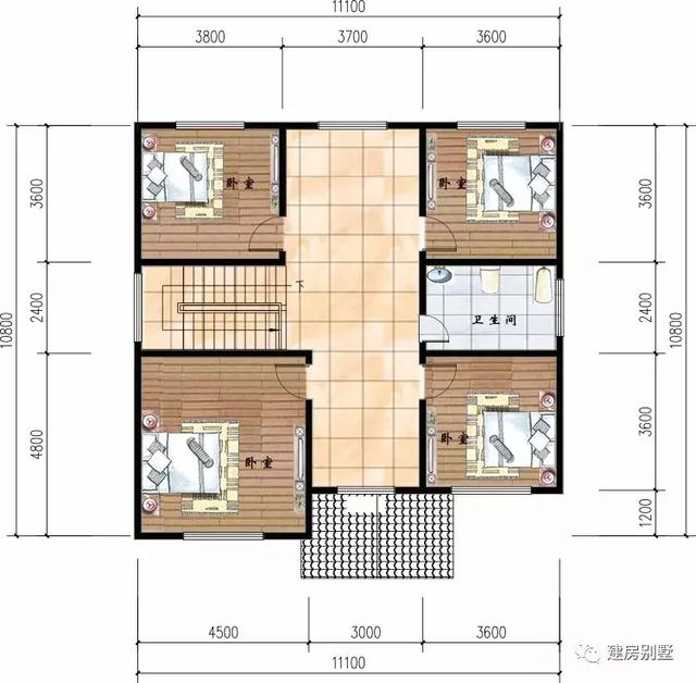 兩棟適合農(nóng)村建的小別墅設(shè)計(jì)圖，第一棟低調(diào)不張揚(yáng)，第二棟小清新