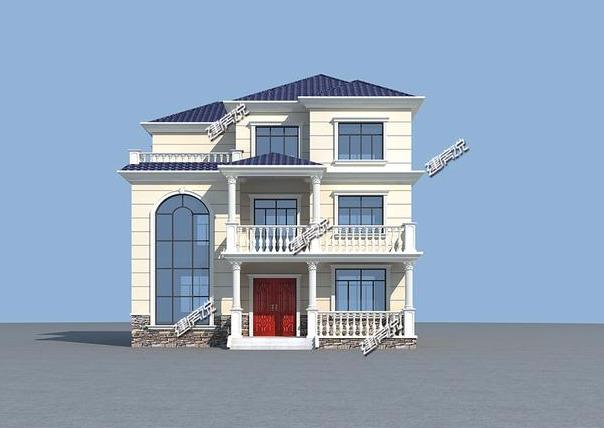 豪華歐式別墅設(shè)計圖，賺到了，花45萬建棟，等著門檻被踏爛