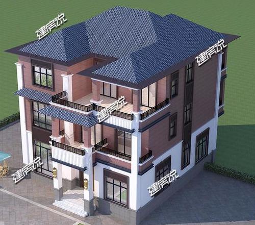 12x13.5米三層漂亮中式別墅設(shè)計圖，農(nóng)村建房首選中式，秒殺洋別墅