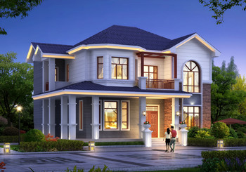 新農(nóng)村自建二層樓房戶型設(shè)計圖，簡單大氣，外觀漂亮精致