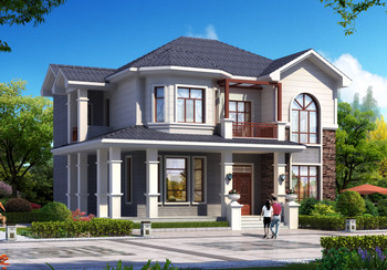 12×10米農(nóng)村二層樓房別墅設(shè)計(jì)圖，外觀造型優(yōu)雅，布局合理