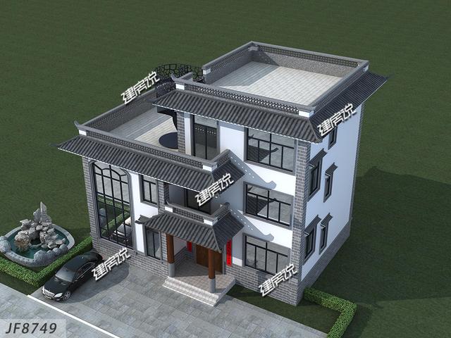 新中式框架結(jié)構(gòu)別墅設(shè)計圖，耐看不過時