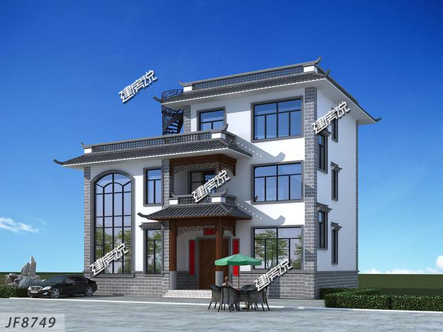 新中式框架結(jié)構(gòu)別墅設(shè)計圖，耐看不過時