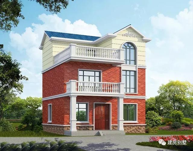 小面寬農(nóng)村小別墅設(shè)計圖，美觀實用，造價經(jīng)濟