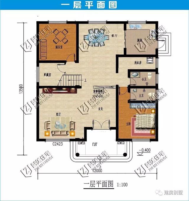 兩棟農(nóng)村自建房設(shè)計(jì)圖，布局能滿足現(xiàn)代式生活的需要，方便實(shí)用