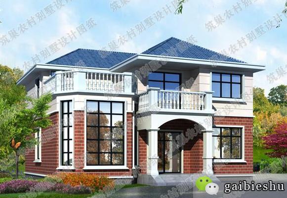 新款帶挑空客廳二層別墅設計圖，漂亮耐看，采光通透