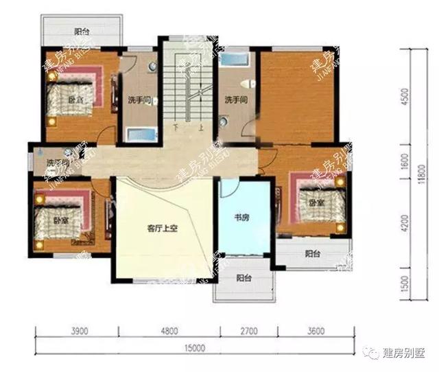 兩棟歐式風格農(nóng)村豪華別墅設計圖，客廳挑空，戶型通透