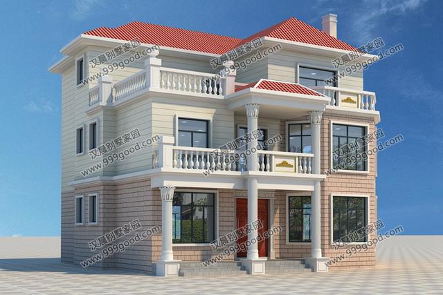 經(jīng)典氣派農(nóng)村別墅設(shè)計(jì)圖，13.1X11.4米，提高了居住的安全舒適性