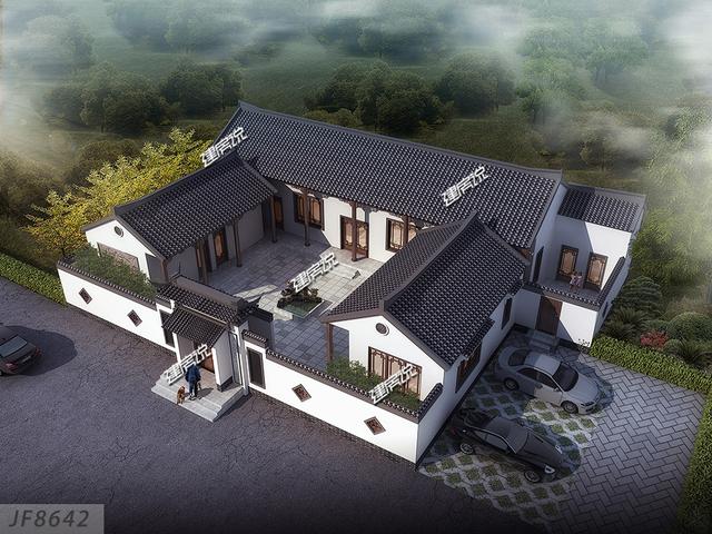 中國最好看中式四合院別墅設(shè)計圖，占地方正，四平八穩(wěn)，左右對稱