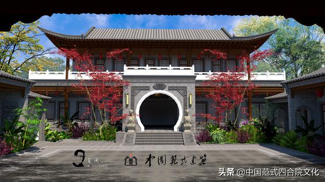 四合院別墅設(shè)計(jì)圖看似簡(jiǎn)單，一磚一瓦打造，實(shí)則處處都有著深意