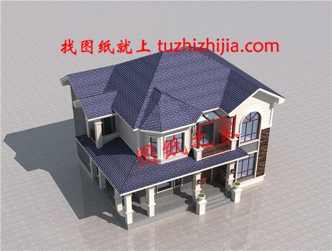 新農(nóng)村120平米自建二層樓房戶型設(shè)計(jì)圖，外觀漂亮精致