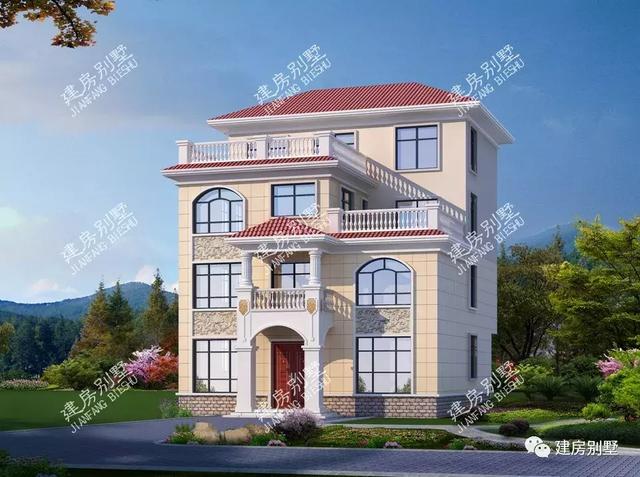 兩棟尺寸相近的四層農(nóng)村別墅設(shè)計(jì)圖，戶型通透，都是好戶型