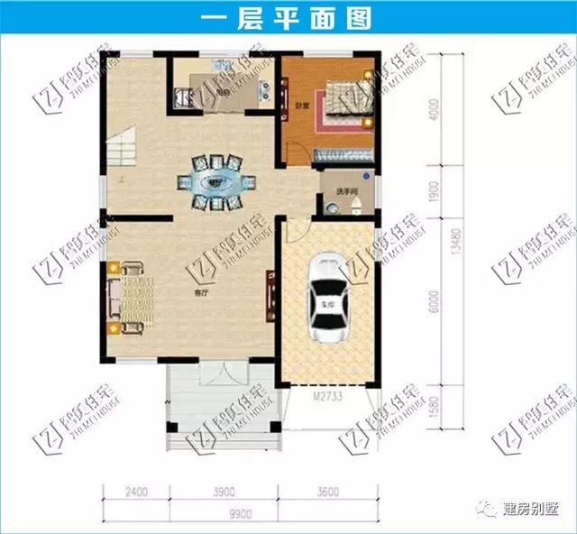 面寬不足10米的農(nóng)村小別墅設(shè)計(jì)圖，布局簡(jiǎn)單實(shí)用
