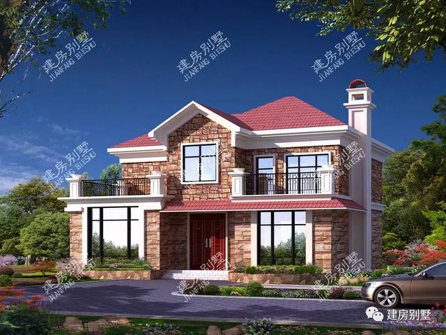 農(nóng)村別墅設(shè)計圖，都帶觀景露臺，外觀精致漂亮，戶型美觀