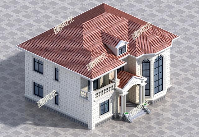 這套框架結(jié)構(gòu)農(nóng)村別墅設(shè)計(jì)圖，造價(jià)30萬，外觀簡約清新，布局實(shí)用合理