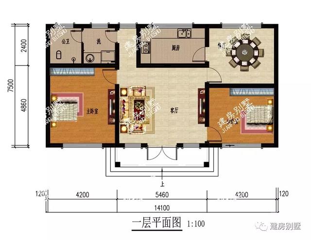 3棟一層自建房設(shè)計圖，造價經(jīng)濟又實用，戶型通透