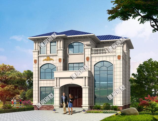 農(nóng)村自建房設(shè)計(jì)圖戶型，戶型為南北通透，客廳挑空