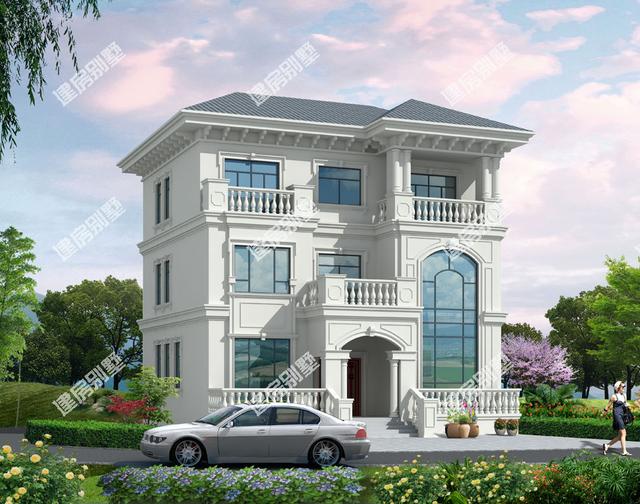 農(nóng)村自建房設(shè)計(jì)圖戶型，戶型為南北通透，客廳挑空