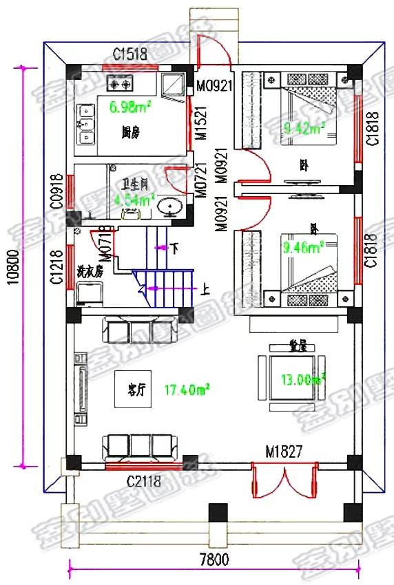 88平米二層歐式小別墅設計圖，設計優(yōu)雅別致，20萬以內(nèi)就能蓋起來。