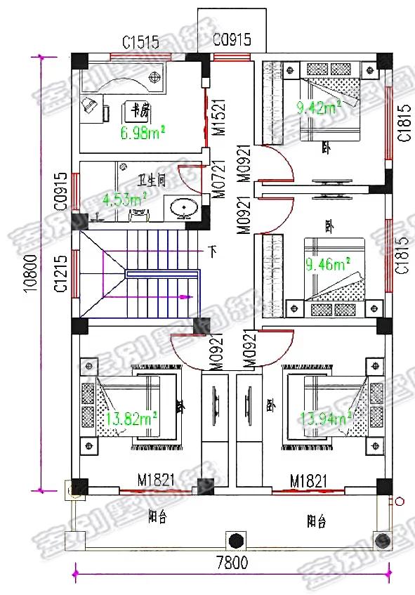 88平米二層歐式小別墅設計圖，設計優(yōu)雅別致，20萬以內(nèi)就能蓋起來。