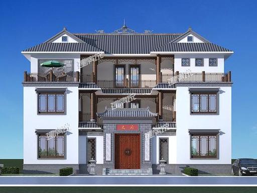 農(nóng)村最牛三層四合院別墅，村里蓋一棟，整個(gè)家族都以你為榮！