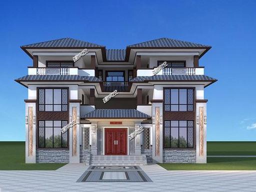 三層新中式別墅設(shè)計圖，外觀精美，戶型方正，來年開春建起來！