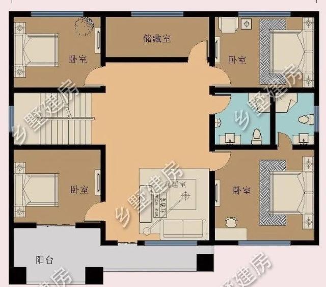 14x11米三層歐式自建房，大氣簡(jiǎn)約而不失美觀，在村里建一棟，很氣派！