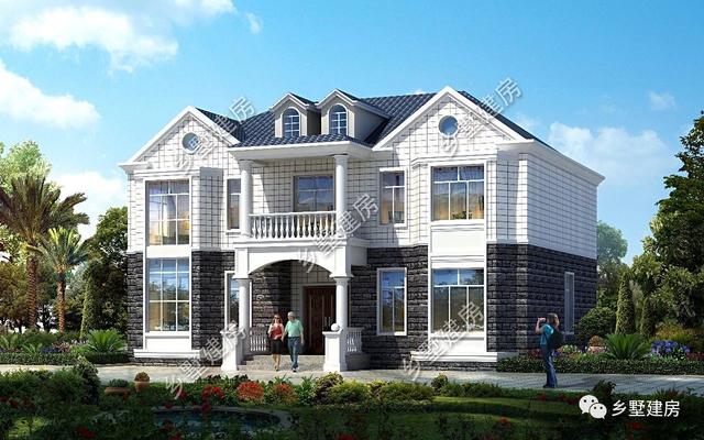 14x11米三層歐式自建房，大氣簡(jiǎn)約而不失美觀，在村里建一棟，很氣派！