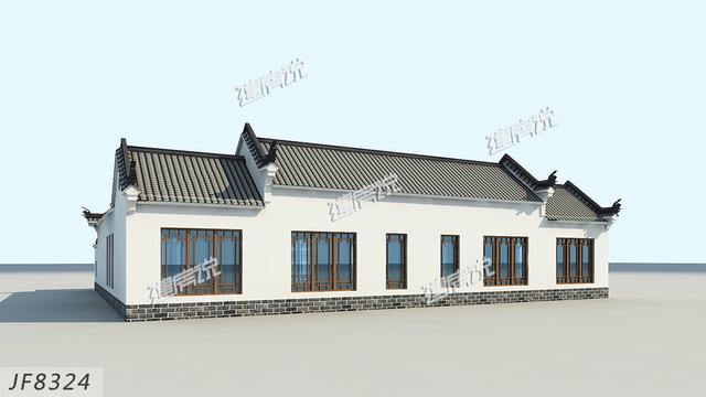 農(nóng)村一層四合院別墅設(shè)計(jì)圖，單家獨(dú)院反而彌足珍貴！