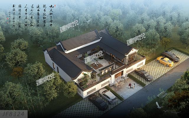 農(nóng)村一層四合院別墅設(shè)計(jì)圖，單家獨(dú)院反而彌足珍貴！