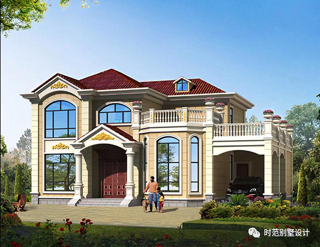 帶車庫的二層歐式農村自建房，外觀大氣亮眼，布局方正合理，適合你嗎？