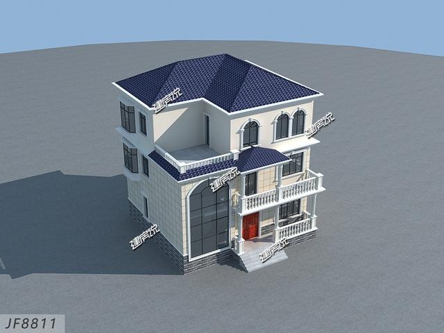 帶車庫(kù)的三層住宅設(shè)計(jì)圖，40萬(wàn)蓋起，選這款戶型吃不了虧，美觀有面子。