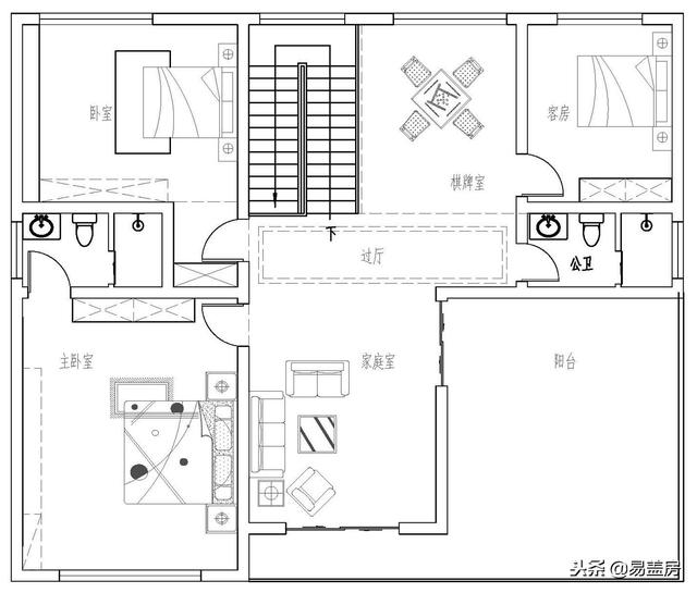 二層歐式別墅自建房，造價(jià)44萬，帶有庭院露臺(tái)，農(nóng)村自建劃算！