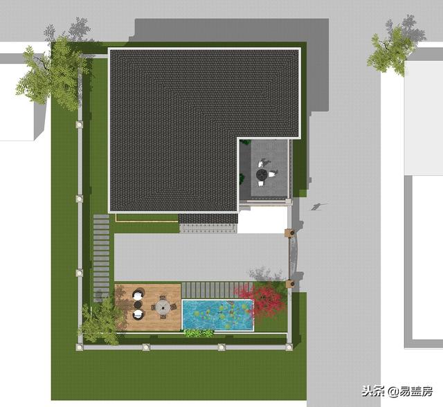二層歐式別墅自建房，造價(jià)44萬，帶有庭院露臺(tái)，農(nóng)村自建劃算！