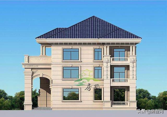 農(nóng)村三層歐式別墅設(shè)計圖，滿屏的華貴氣息，適合所有人的戶型，建造的效果比效果圖還要漂亮。