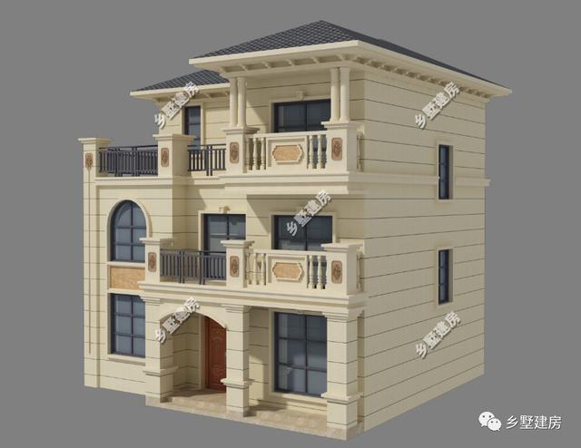 三層別墅，大氣婉約，精致絕美，露臺(tái)層層疊加，越看越喜歡。