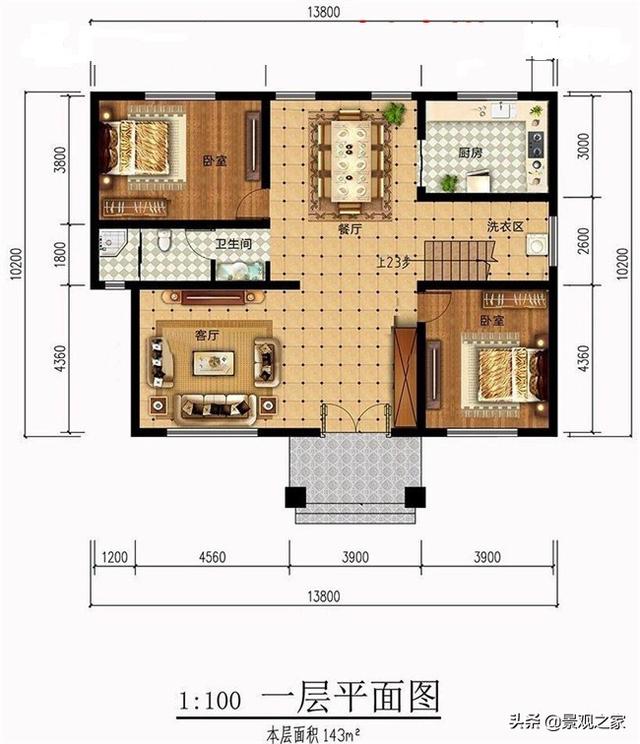 兩棟現(xiàn)代風(fēng)格農(nóng)村別墅設(shè)計(jì)圖，清新優(yōu)雅，第一款在農(nóng)村很受歡迎！