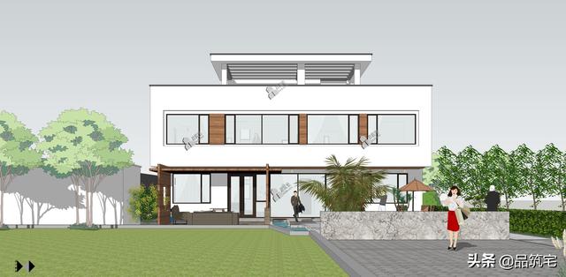 二層現(xiàn)代風(fēng)格別墅，既舒適實(shí)用又簡潔耐看，全村第一棟，引領(lǐng)別墅新潮流！