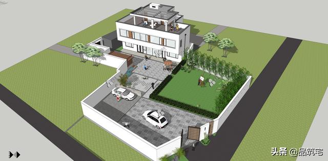 二層現(xiàn)代風(fēng)格別墅，既舒適實(shí)用又簡潔耐看，全村第一棟，引領(lǐng)別墅新潮流！