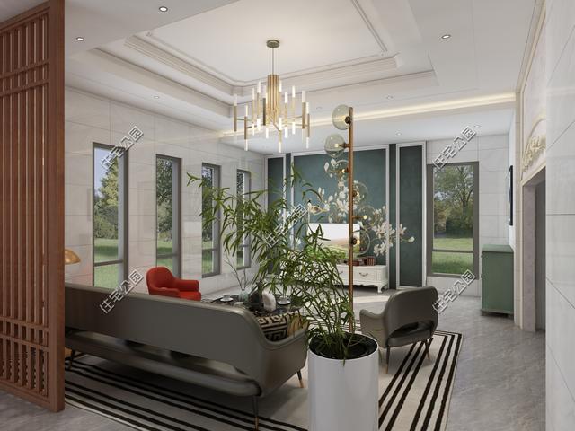 占地面積134平的三層別墅自建房，設(shè)計(jì)了6間臥室，足以滿足家人生活。