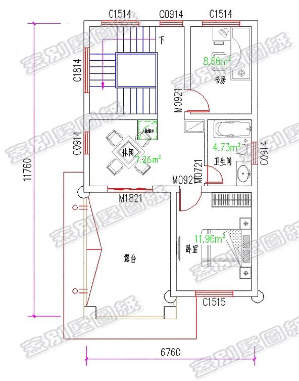 二層半三層農(nóng)村別墅設(shè)計圖，占地僅80平，外觀豪華大氣，室內(nèi)合理布局