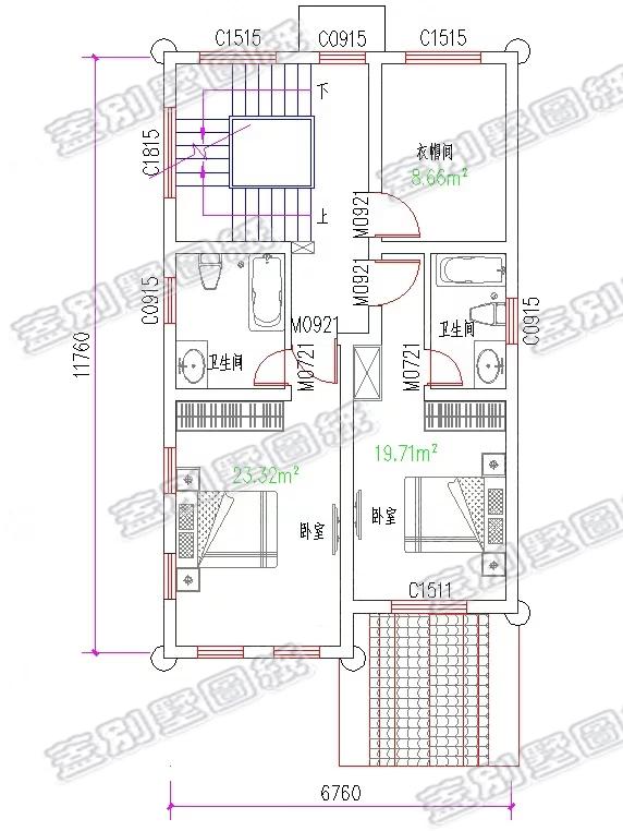 二層半三層農(nóng)村別墅設(shè)計圖，占地僅80平，外觀豪華大氣，室內(nèi)合理布局