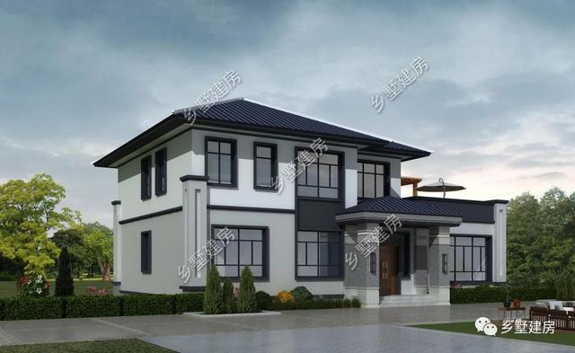 大開間小進深的二層別墅，27萬就能建，花最少錢的建最美的別墅！