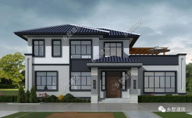 大開間小進深的二層別墅，27萬就能建，花最少錢的建最美的別墅！