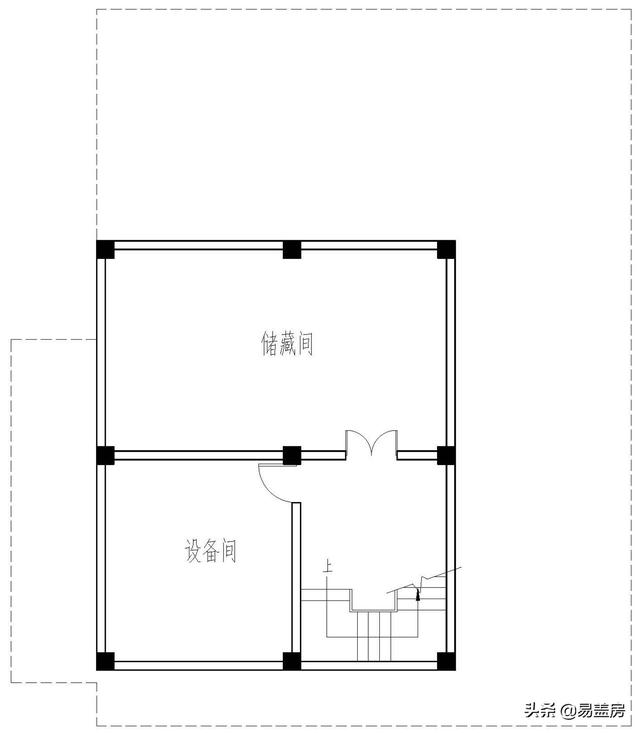 占地216平二層別墅設(shè)計(jì)圖，一層超市二層自住 單獨(dú)分區(qū)有儲存空間和車庫