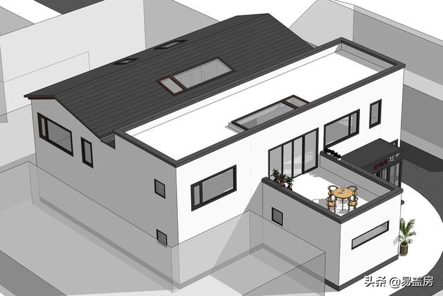 占地216平二層別墅設(shè)計(jì)圖，一層超市二層自住 單獨(dú)分區(qū)有儲存空間和車庫
