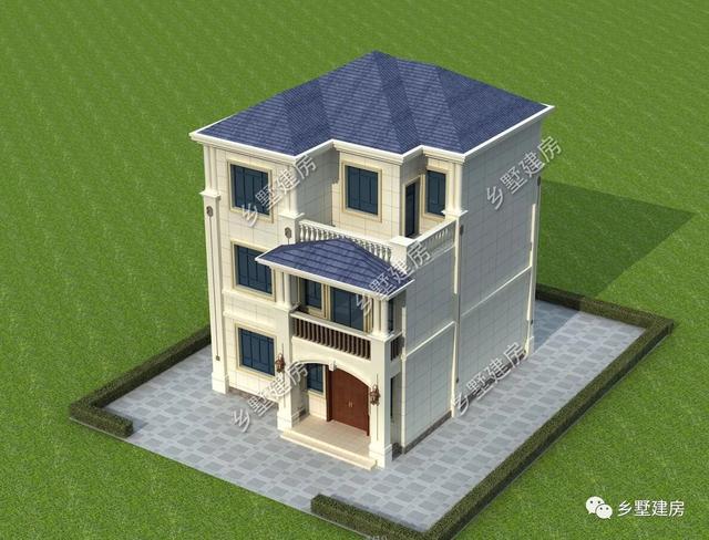 占地僅94平的農(nóng)村三層歐式別墅，美觀大方，造價又低，看過的人沒有說不漂亮的！